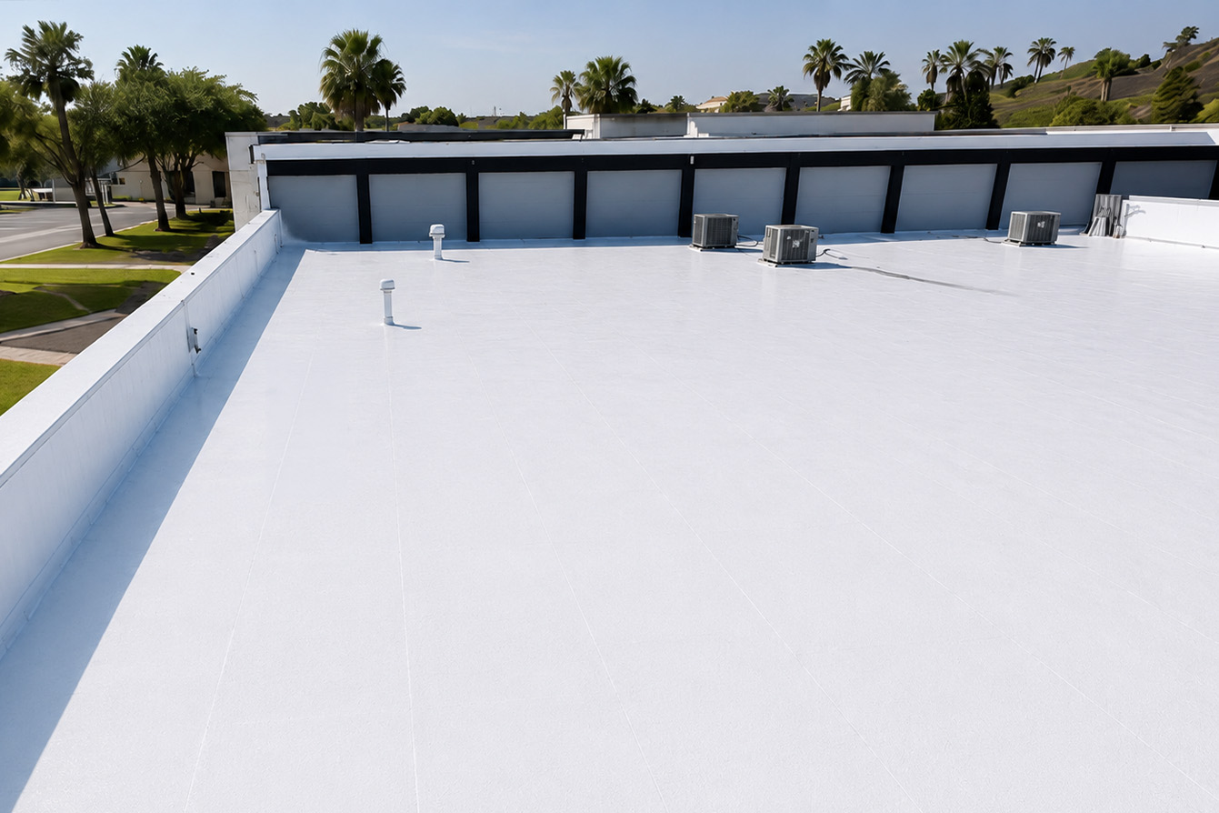 After flat roof restoration